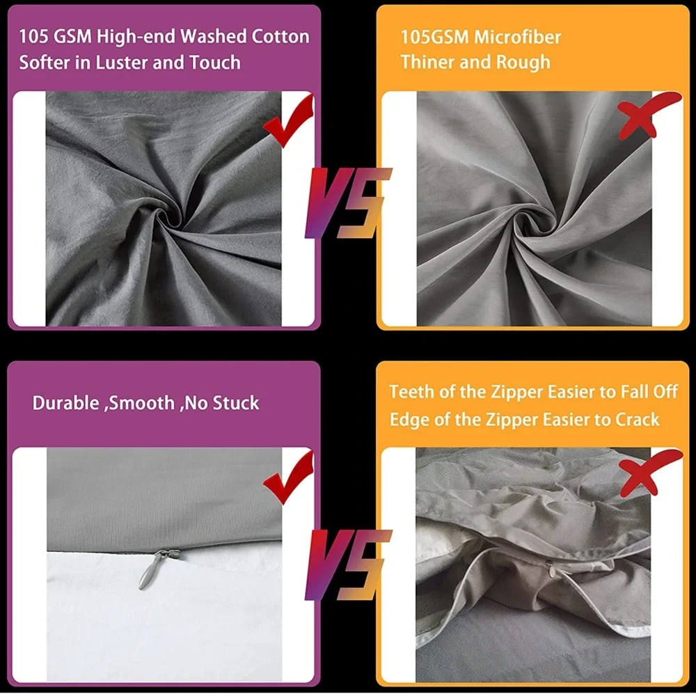 3 Pieces Cooling Duvet Cover Bedding Set, Reversible (Queen,White/Green)